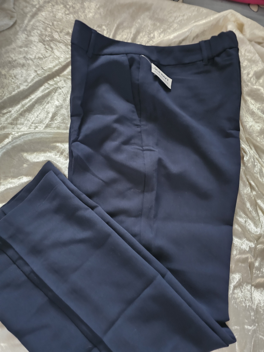 Old Navy Navy Straight-Leg Dress Trousers